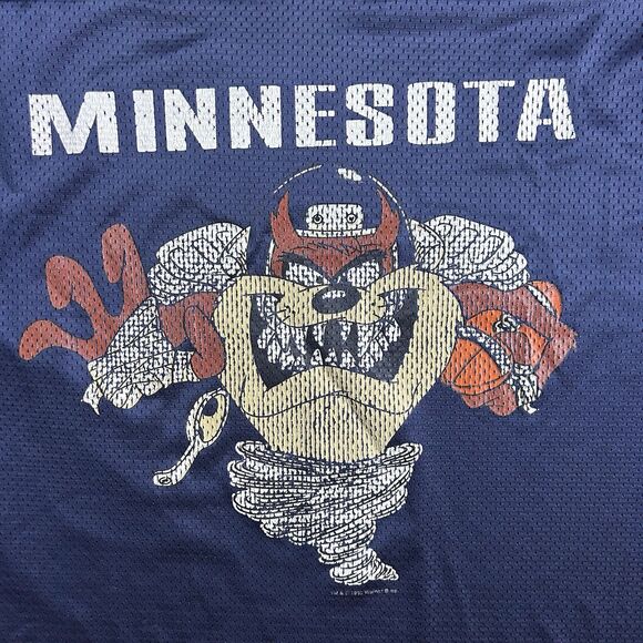 Vintage Minnesota Vikings Taz Football Jersey Mens Large Warner Bros 90s USA - Picture 4 of 11